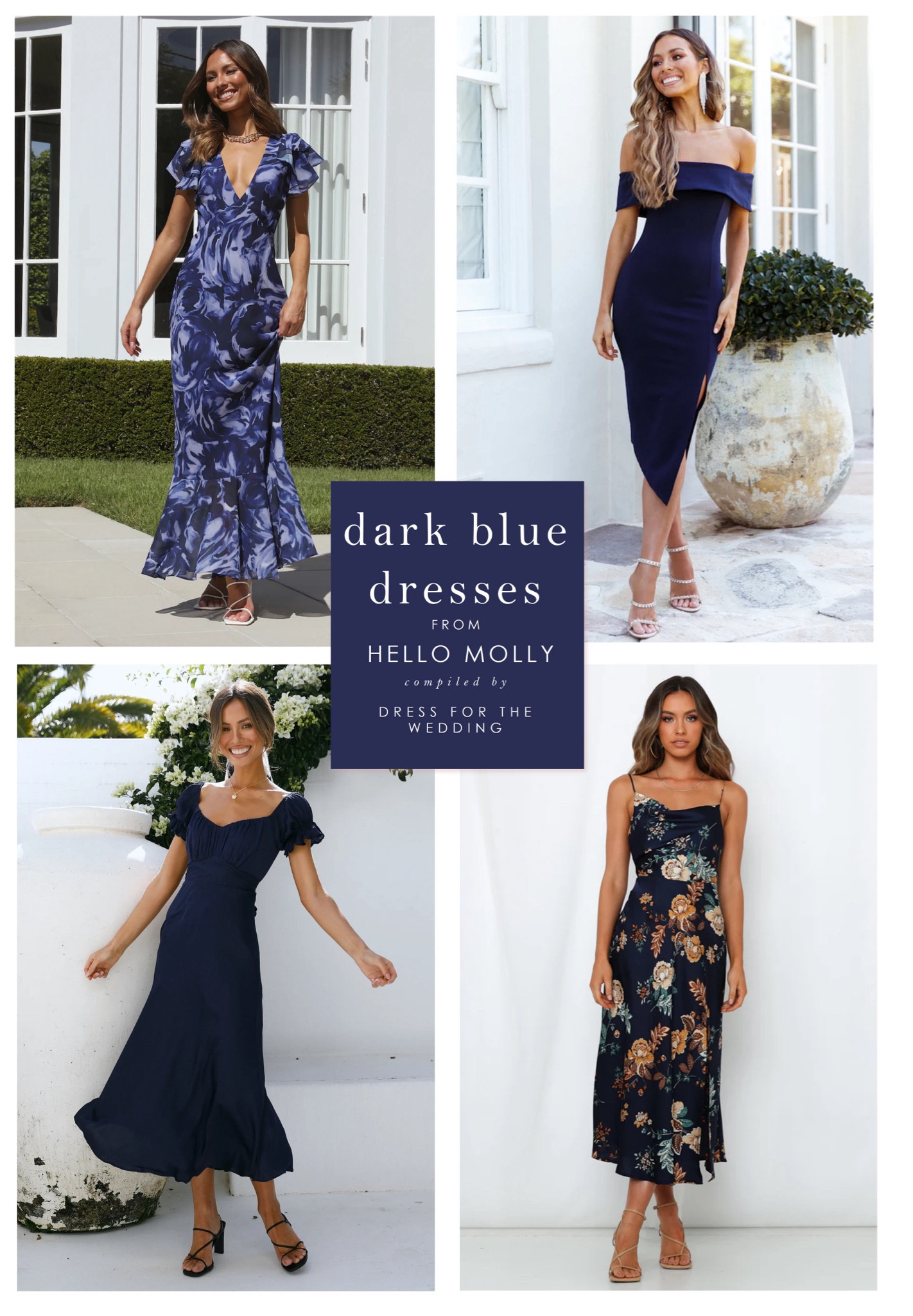 beaded sheath dress Navy Blue Satin Mermaid Sweetheart Bridesmaid Dress Spaghetti Straps –  Simidress main image 1