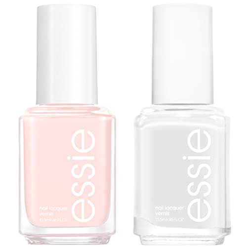 essie nail polish, Ballet French Manicure Kit, a sheer pink and a white nail polish, 8-free vegan, 1 kit | Amazon (US)