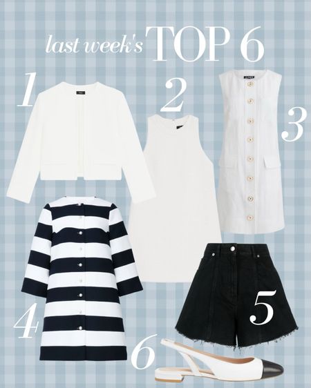 Last week’s sales were so great we have a top 6 this week! Two white summer shift dresses (one currently on sale!) to have on rotation, a matching jacket to throw in for work or chillier evenings, the cutest stripe car coat, flattering denim shorts and amazing sling backs you’ll have in your closet for years 

#LTKsalealert #LTKFind #LTKstyletip