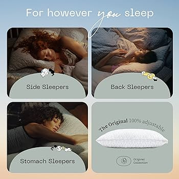 Coop Home Goods Original Adjustable Pillow, King Size Bed Pillows for Sleeping, Cross Cut Memory ... | Amazon (US)