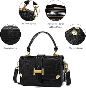 LL LOPPOP Women's Small Classy Crossbody Purse Top Handle Handbags Leather Satchel Bags for Women | Amazon (US)