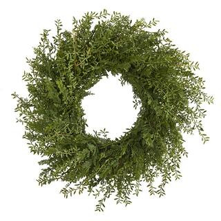 Nearly Natural 27 in. Mixed Grass Artificial Wreath 4486 - The Home Depot | The Home Depot