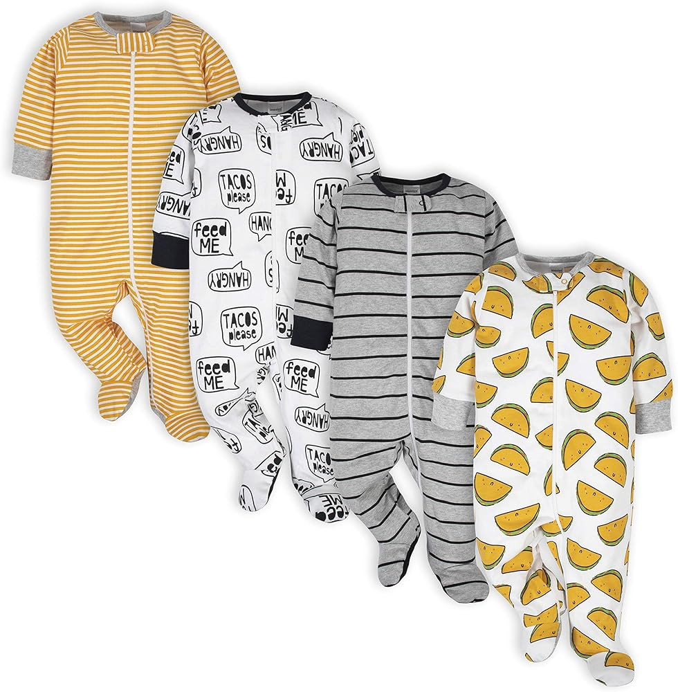 Onesies Brand baby-boys 4-pack Sleep 'N Play Footies | Amazon (US)