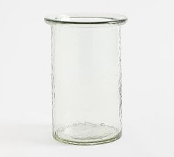 Arden Hammered Glass Hurricane Candle Holder | Pottery Barn (US)