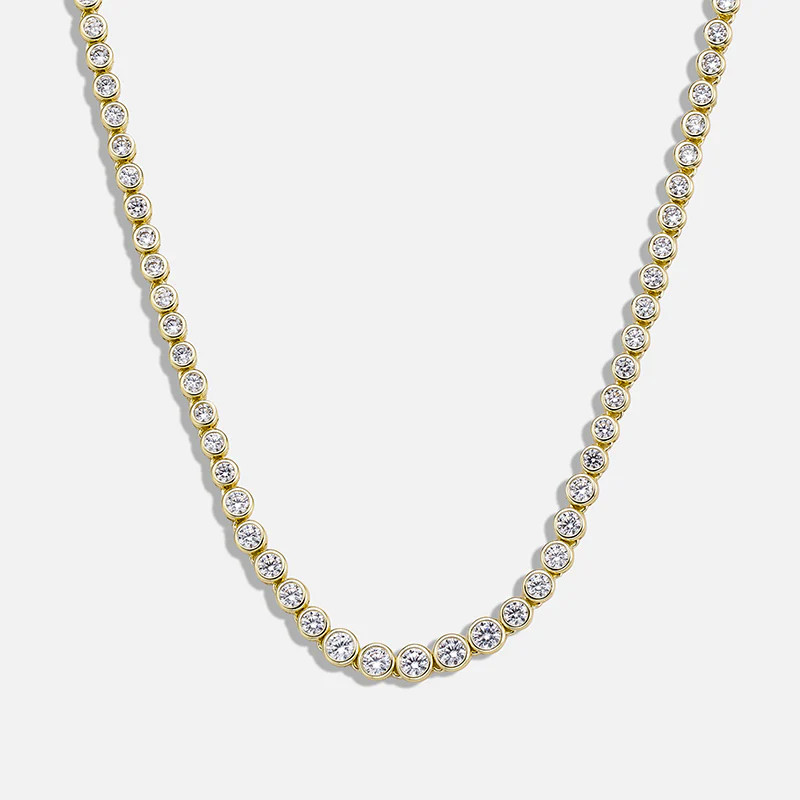 Graduated Round Cut Tennis Necklace | Victoria Emerson