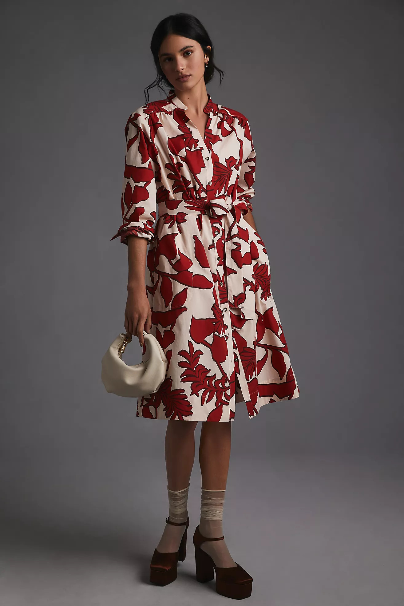 Maeve Printed Shirt Dress | Anthropologie (US)