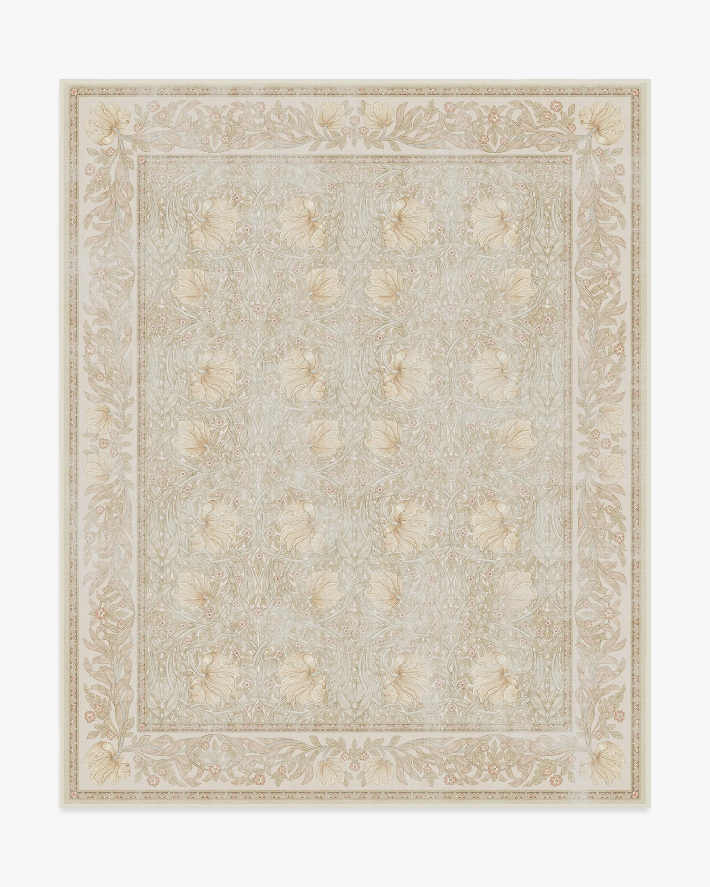 Morris & Co. Pimpernel Vintage Blush Rug | Ruggable US | Ruggable