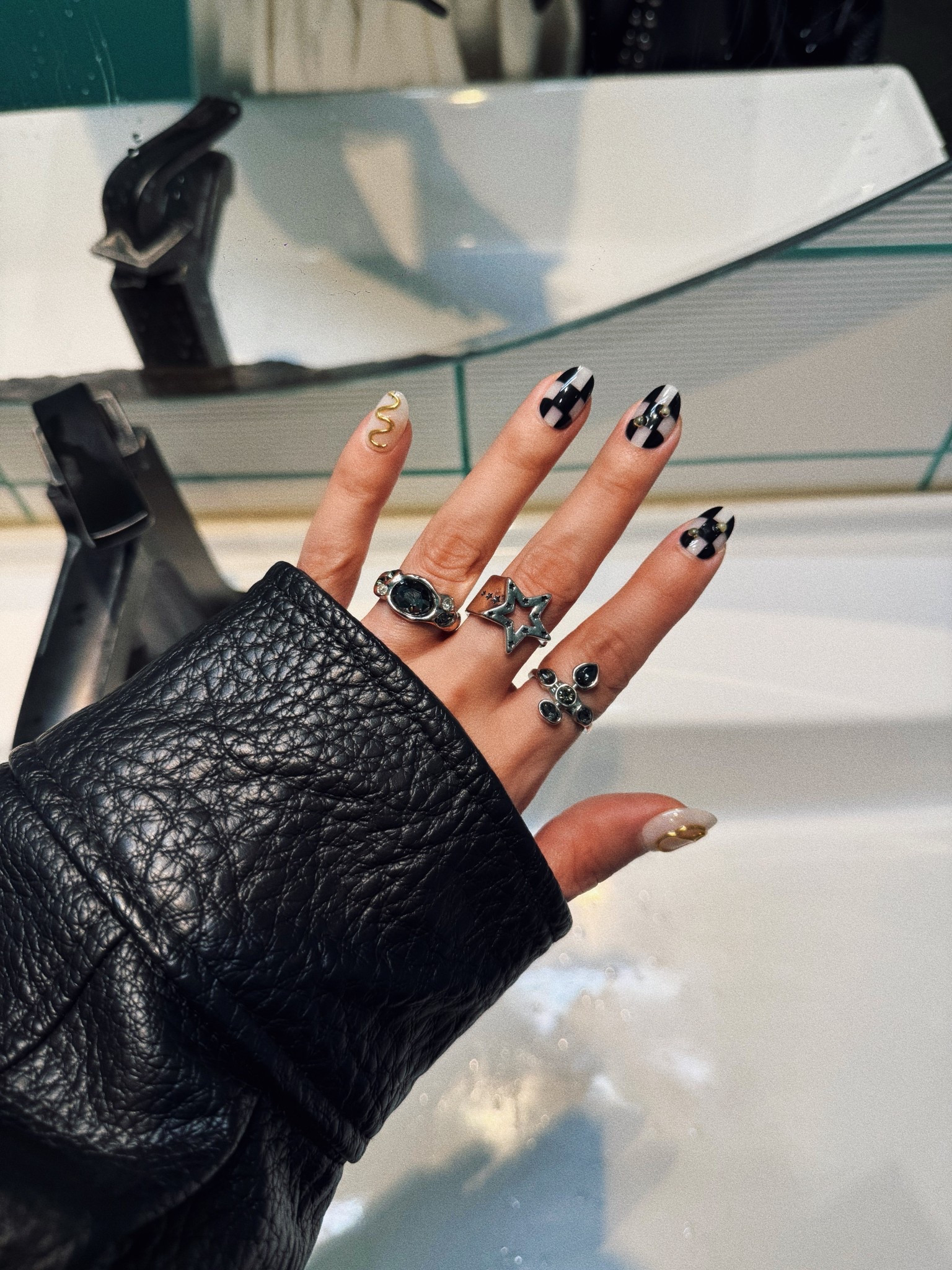 nails and rings 🖤⛓️‍💥 

#LTKFestival #LTKSeasonal #LTKgrwm