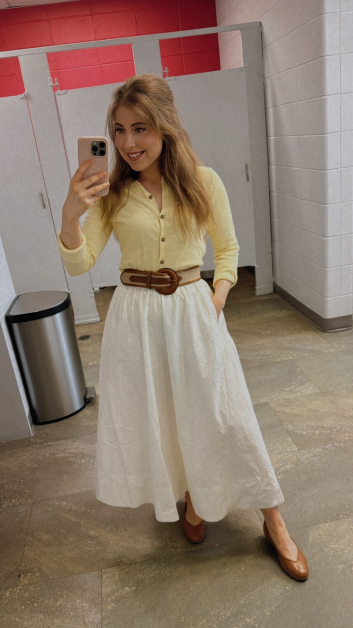 Butter hello cardigan. White poplin skirt. Leather accessories. 

#LTKspring #LTKworkwear #LTKcanada