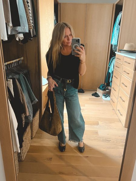 Headed upstate today! LOVE these jeans. And this black top is a staple and great layering piece. My flats are classic Chanel. 🖤

#LTKSeasonal #LTKshoecrush #LTKstyletip