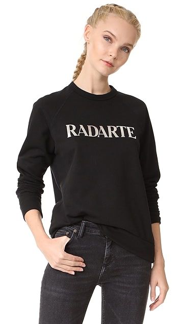 Radarte Silver Foil Logo Sweatshirt | Shopbop