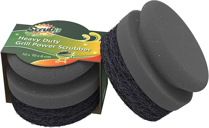 SCRUBIT Grill Cleaning Brush - Grill Sponge Bristle Free BBQ Cleaner with Heavy Duty Scrubber Pad... | Amazon (US)
