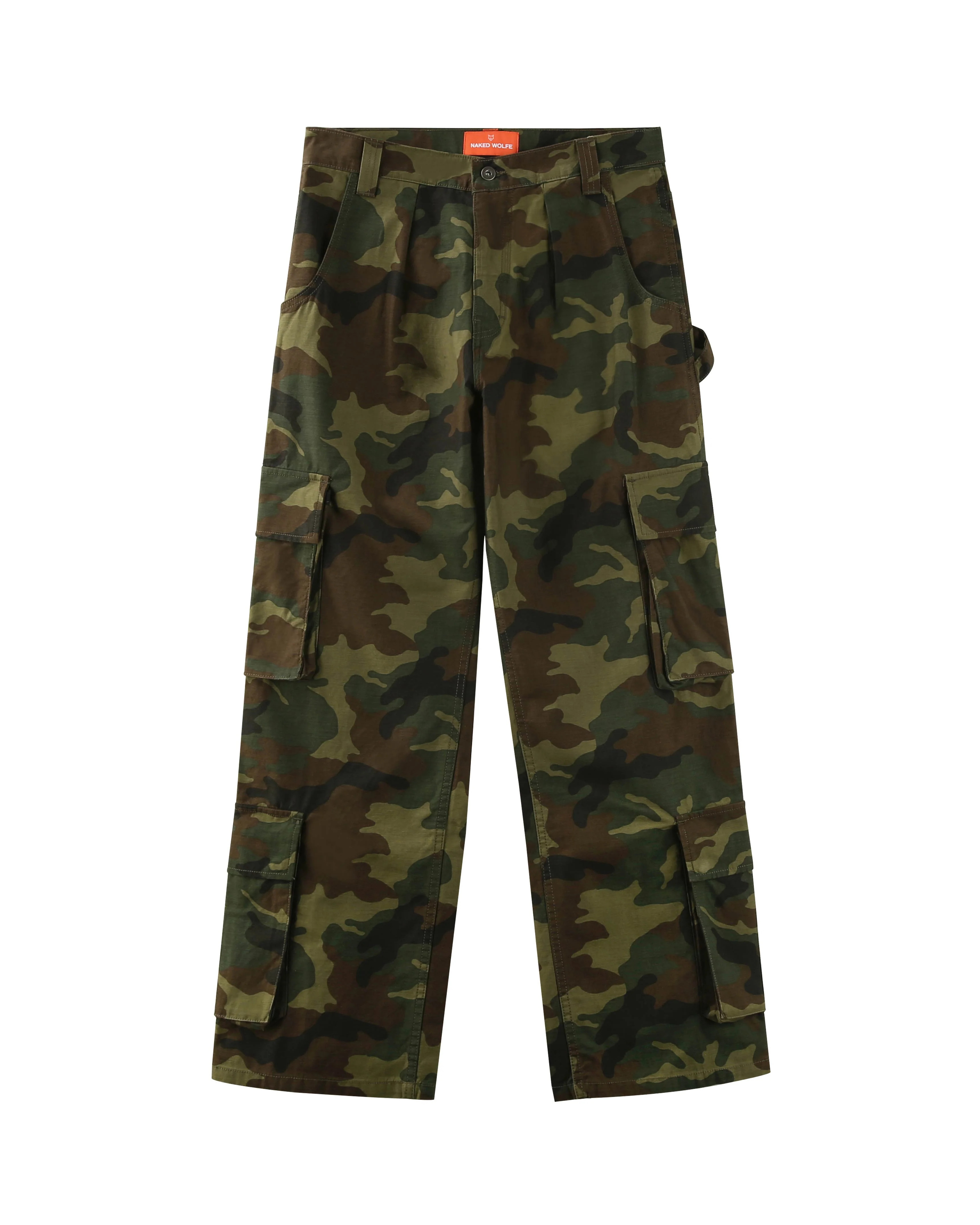 Baggy Pocket Cargo Pants Camo | Naked Wolfe