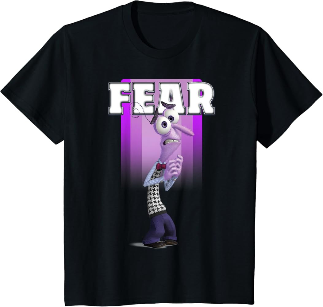 Disney Pixar Inside Out Riley's Fear Purple Character Logo T-Shirt | Amazon (US)
