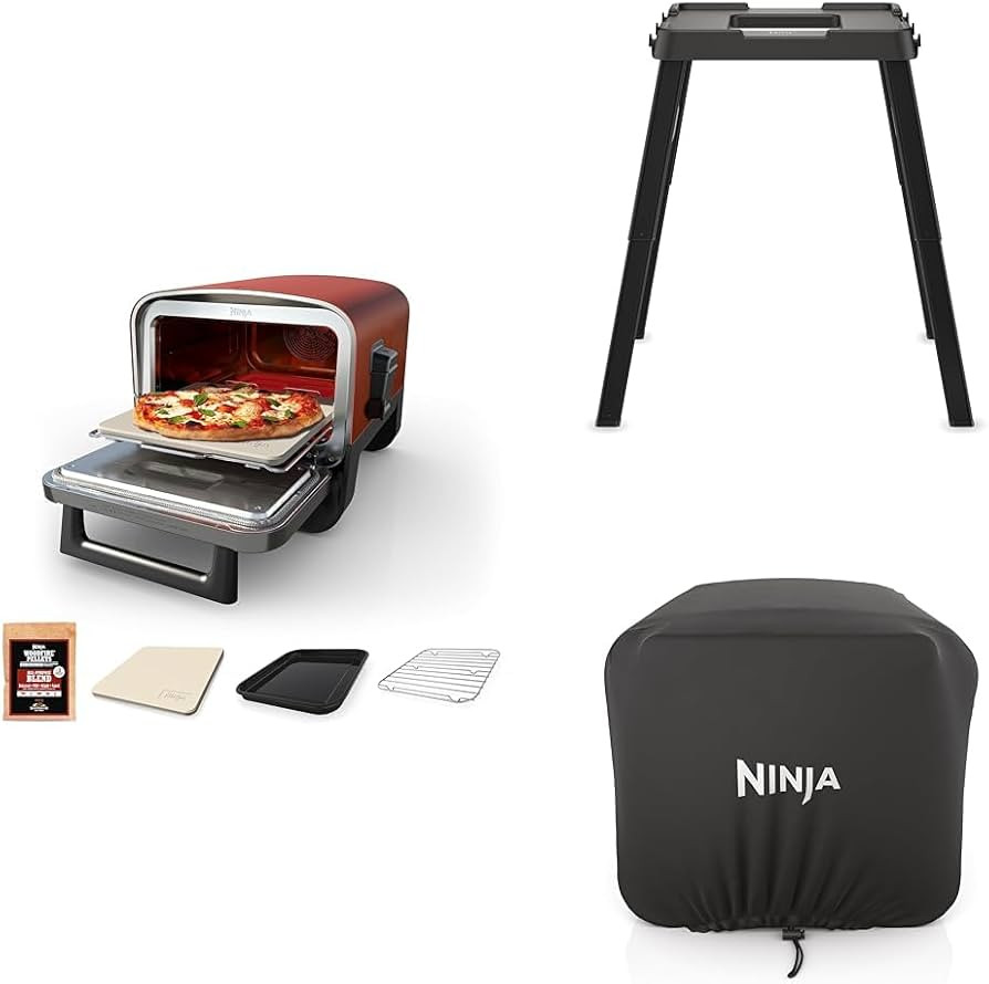 Ninja OO101 Woodfire 8-in-1 Outdoor Oven, Pizza Oven, Woodfire Technology + Ninja XSKUNSTAND Outd... | Amazon (US)