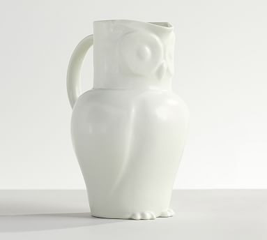 Owl Shaped Stoneware Pitcher Vase | Pottery Barn (US)