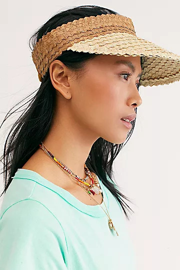 Baha Color Block Straw Visor | Free People (Global - UK&FR Excluded)