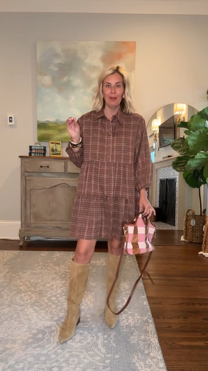 The new colors in the Bettina dress are just gorgeous! 
Dress - small
Boots -8 tts 

*code Catherine20 at Allie + Bess

#LTKSeasonal #LTKOver40 #LTKmomlife