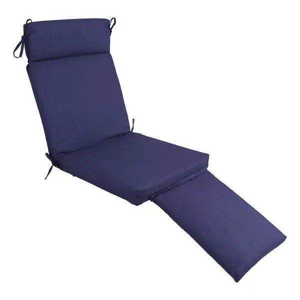 21-inch by 69-inch Outdoor Steamer Deck Lounger Cushion - Azul | Bed Bath & Beyond