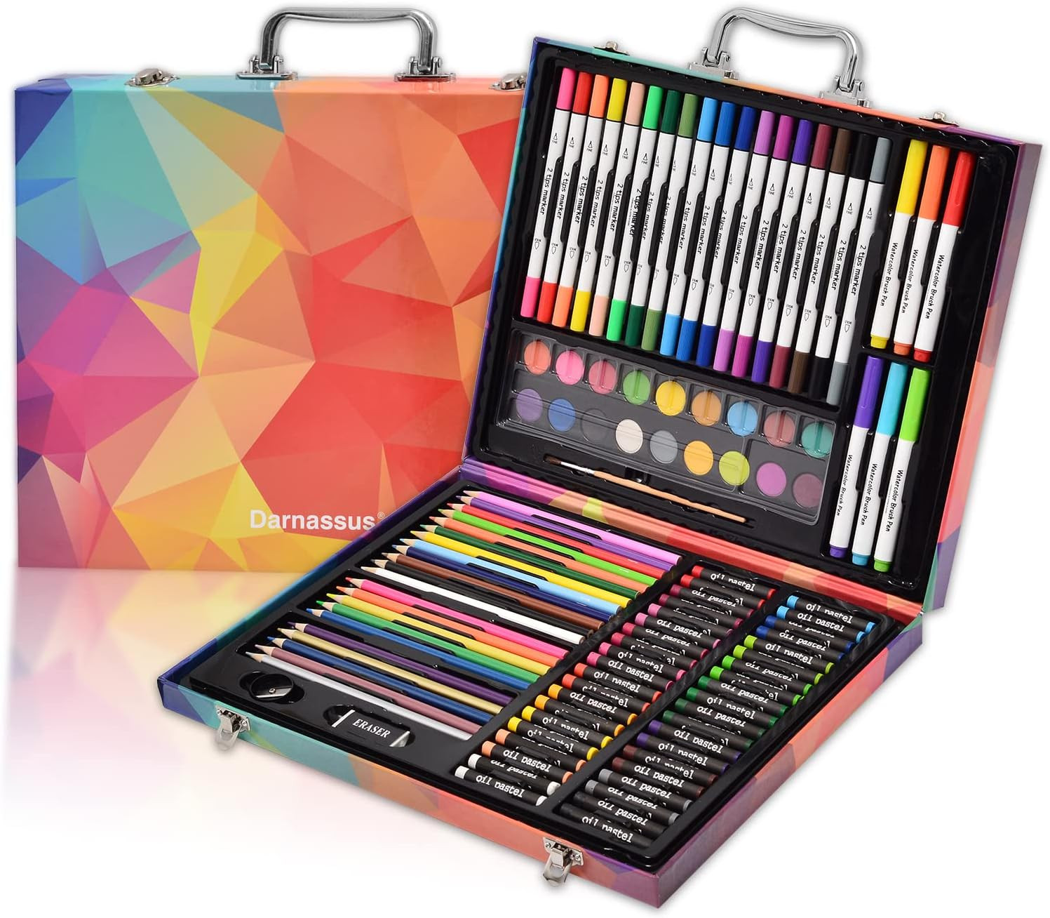 132-Piece Art Set, Deluxe Professional Color Set, Art Kit for Kids and Adult, With Compact Portab... | Amazon (US)