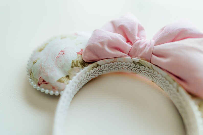 Rose Minnie Mouse Ears Headband - Etsy | Etsy (US)