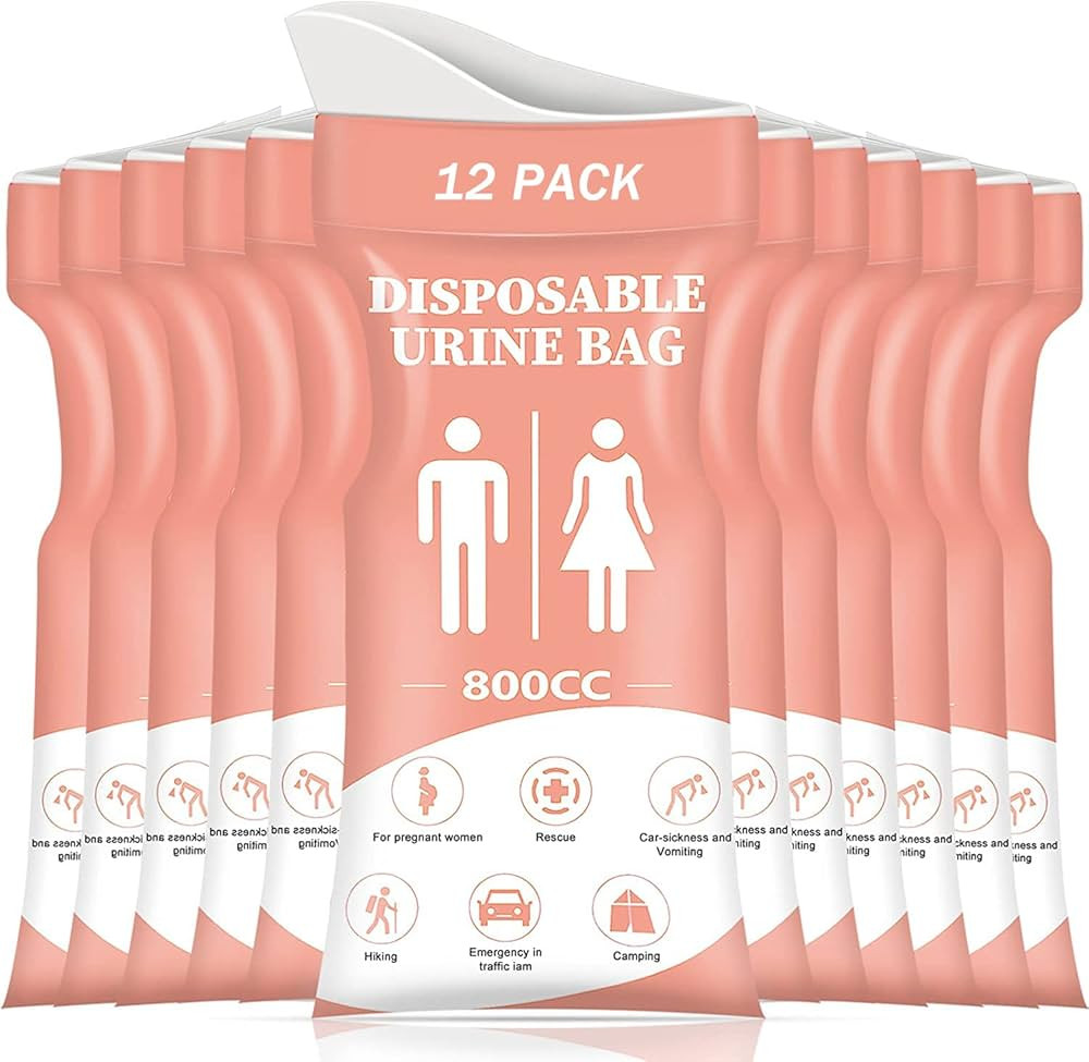 DIBBATU Disposable Urine Bag, 12/24 PCS Pee Bags for Travel for Women/Men, 800ML Emergency Portab... | Amazon (US)
