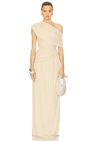 Helsa The Apolla Jersey Dress in Dune from Revolve.com | Revolve Clothing (Global)
