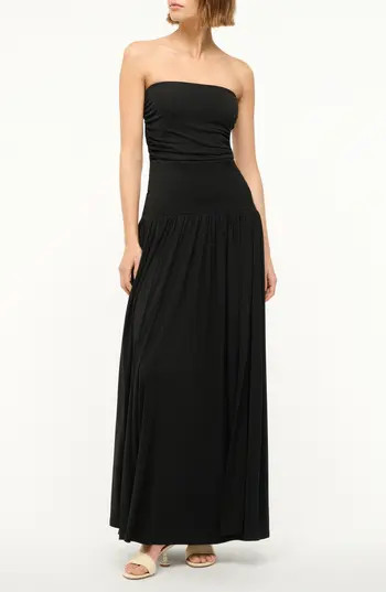 STAUD Mariana Strapless Maxi Dress in Black at Nordstrom Rack, Size Medium | Nordstrom Rack