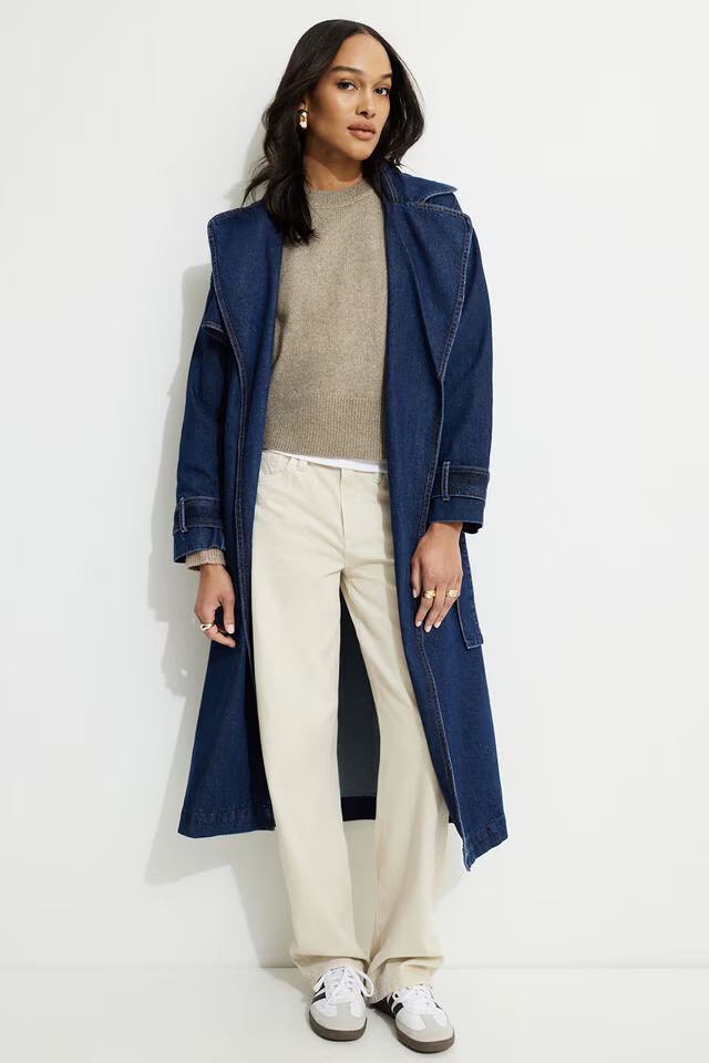 Denim Trench Coat | Dynamite Clothing
