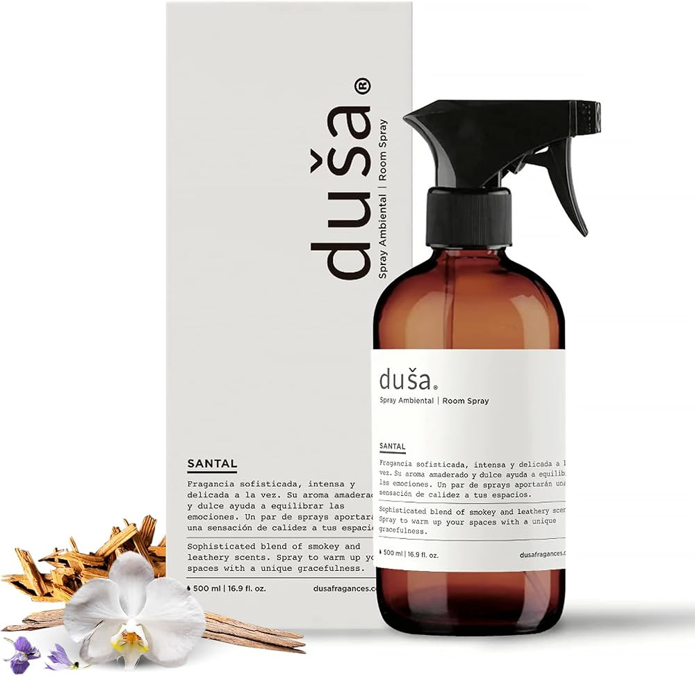 Duša Santal Scented Room Spray - Bed Spray Room Essentials, Linen Spray For Bedding, Natural Roo... | Amazon (US)