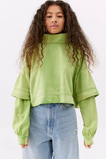 BDG Drew Layered Mock Neck Top | Urban Outfitters (US and RoW)