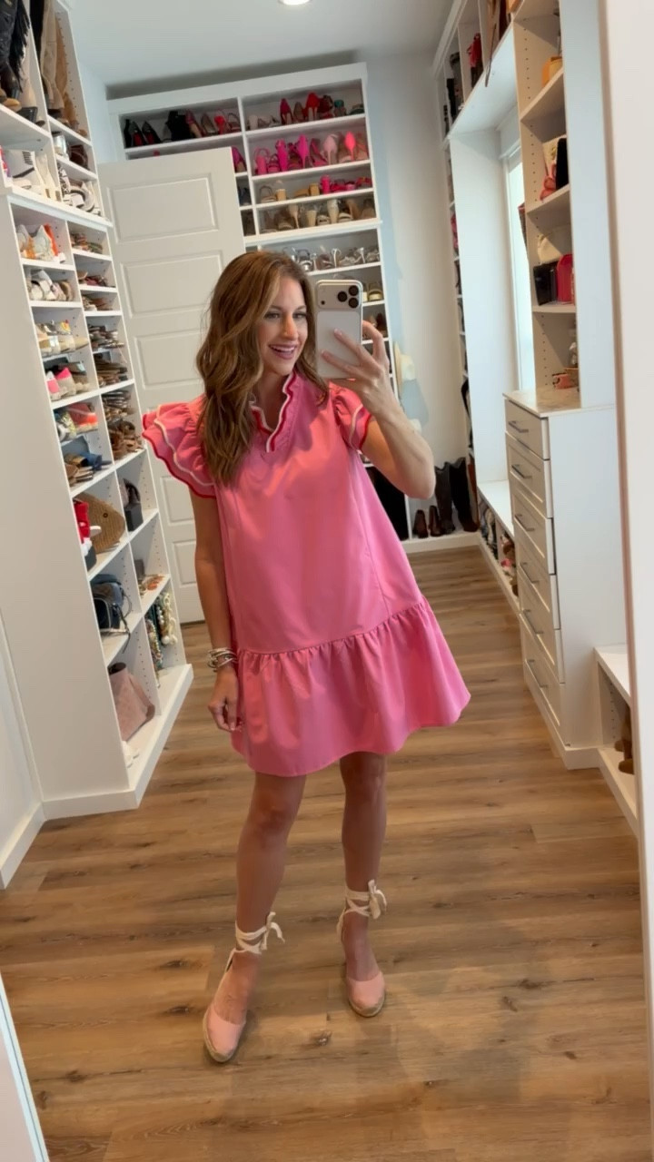 In a small dress, wedges and accessories for spring - fits tts.

#LTKgrwm #LTKSeasonal #LTKootd