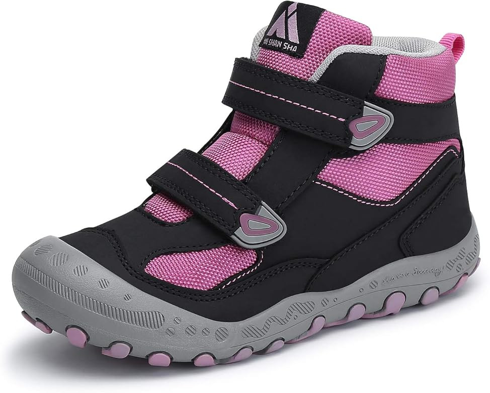 Mishansha Outdoor Ankle Hiking Boots Boys Girls Trekking Walking Shoes with Hook and Loop | Amazon (US)