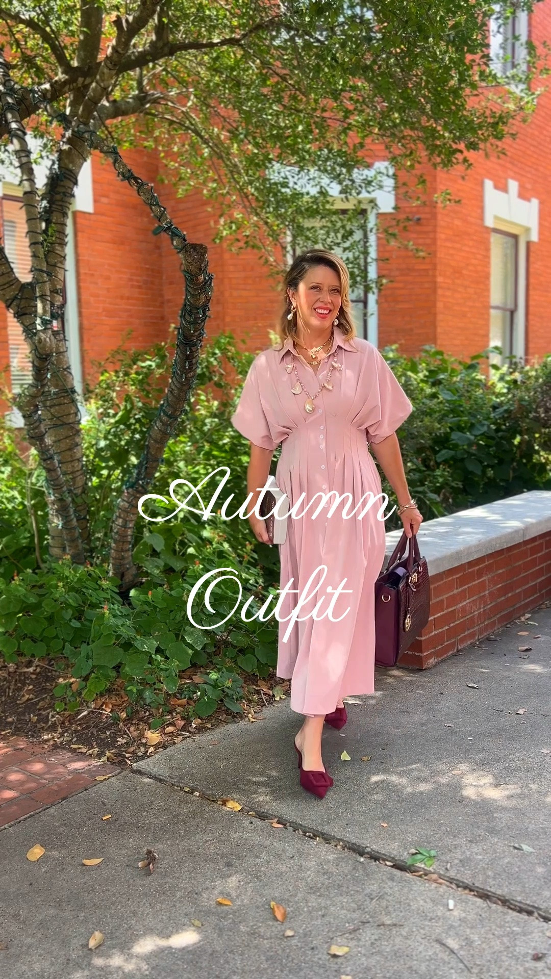 A pink shirtdress with pockets! Added suede mules in a rich burgundy with a beautiful crocodile print top handle purse. You can shop my whole look on Amazon using the links below!

#LTKNYFW #LTKmomlife #LTKOver40