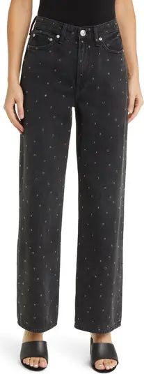 Logan Embellished Wide Leg Jeans | Nordstrom