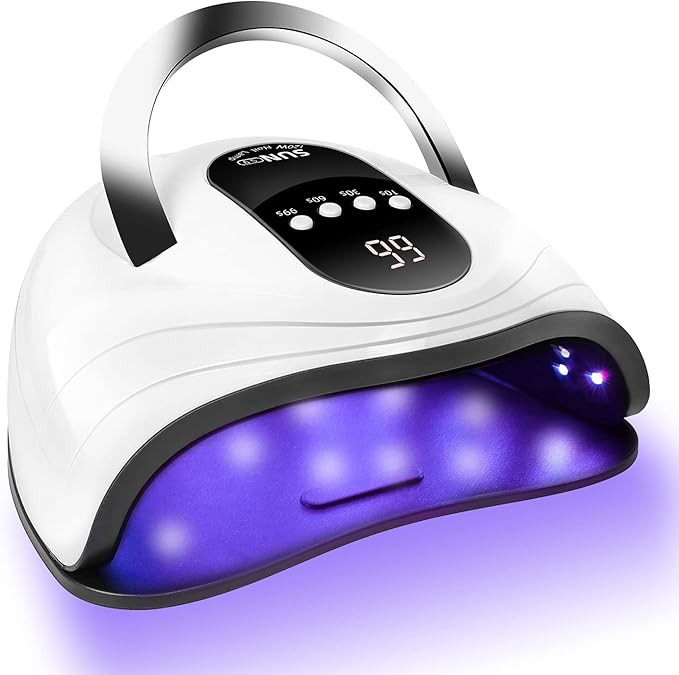 ROOHUA 120W Gel Nail Lamp LED UV Nail Dryer for Gel Polish Curing with 4 Time Setting, Faster Por... | Amazon (US)
