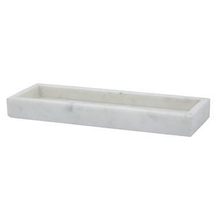 A & B Home Marble Tray - 12.5x4" - White 78026-DS - The Home Depot | The Home Depot