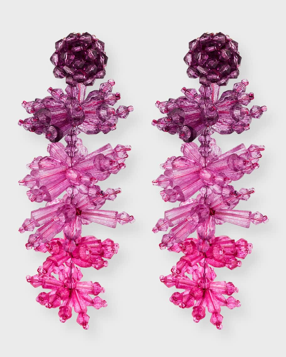 Oscar de la Renta Degrade Cascading Bead Earrings | Neiman Marcus