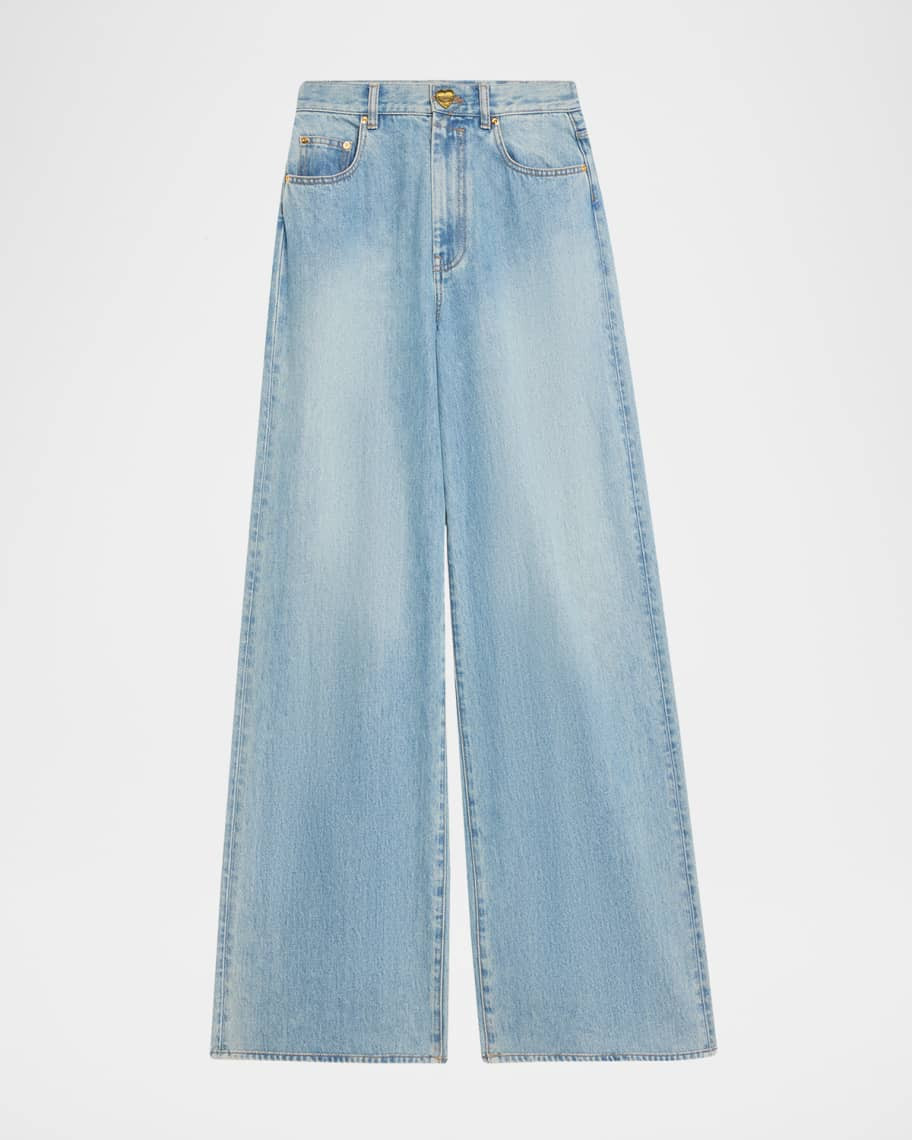 Crush Straight Wide Jeans | Neiman Marcus