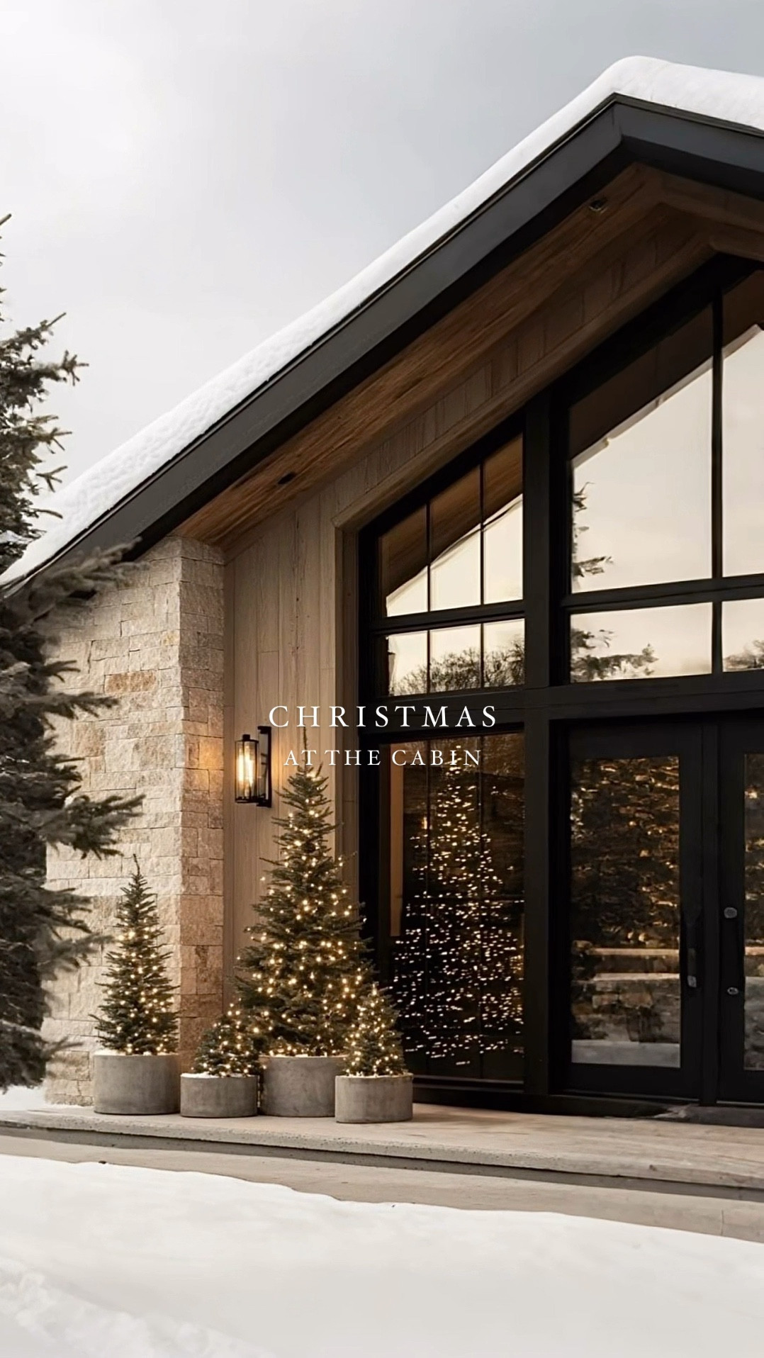 The most dreamy |modern + organic|cabin at Christmastime ✨ Featuring stone elements with warm wood and natural Christmas decor throughout. 

#LTKHoliday #LTKSeasonal #LTKHome