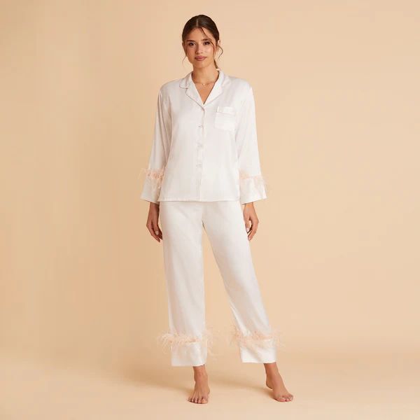 Feathered Pajama Set - White | Birdy Grey