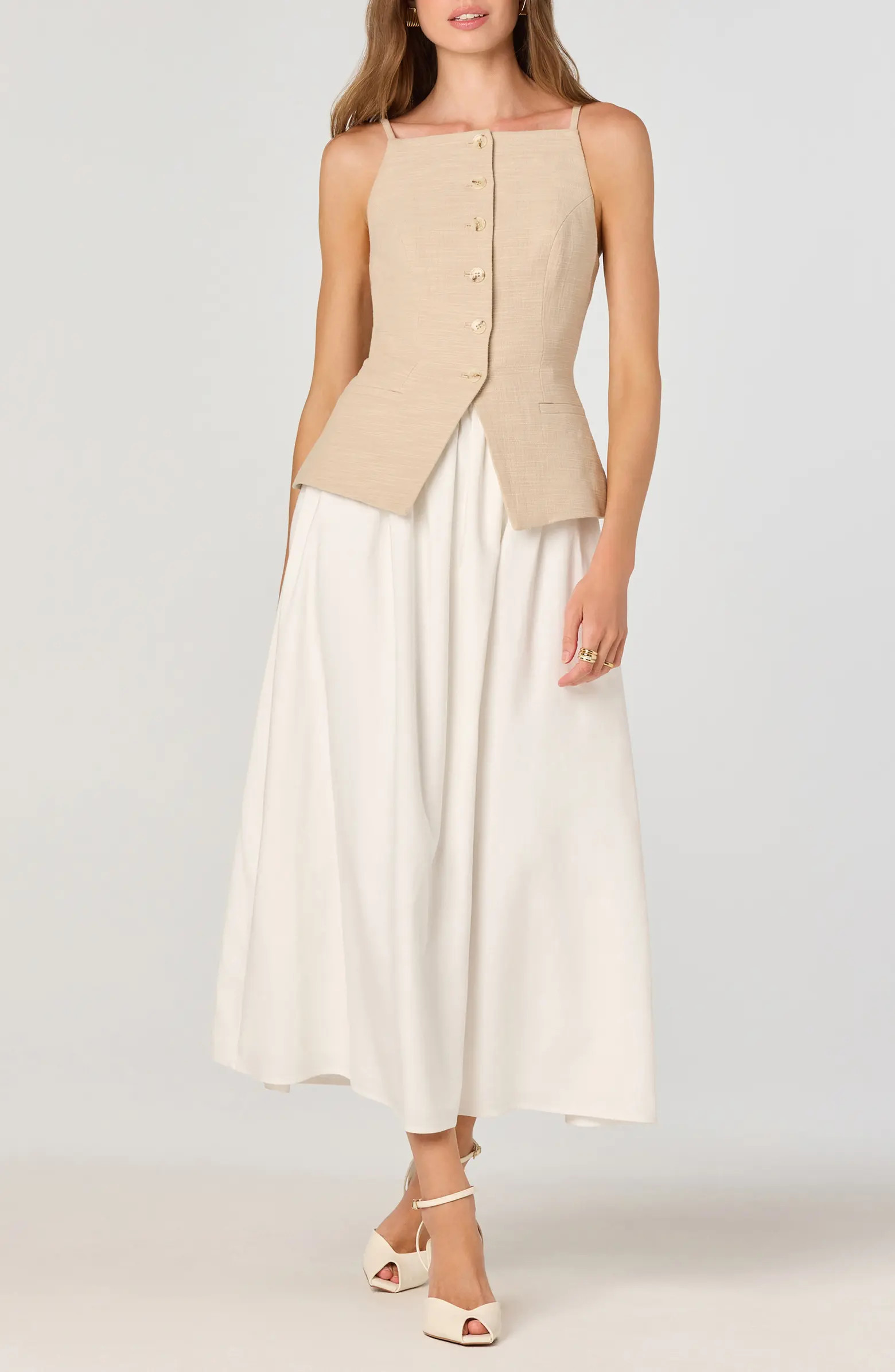 ASTR the Label Mix Media Sleeveless Dress | Nordstrom | Nordstrom