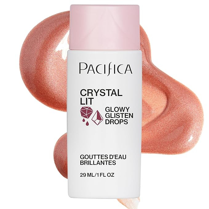 Pacifica Crystal Lit Glowy Glisten Drops – Face Makeup - Shimmery Multi-Use Liquid Blush/Highli... | Amazon (US)
