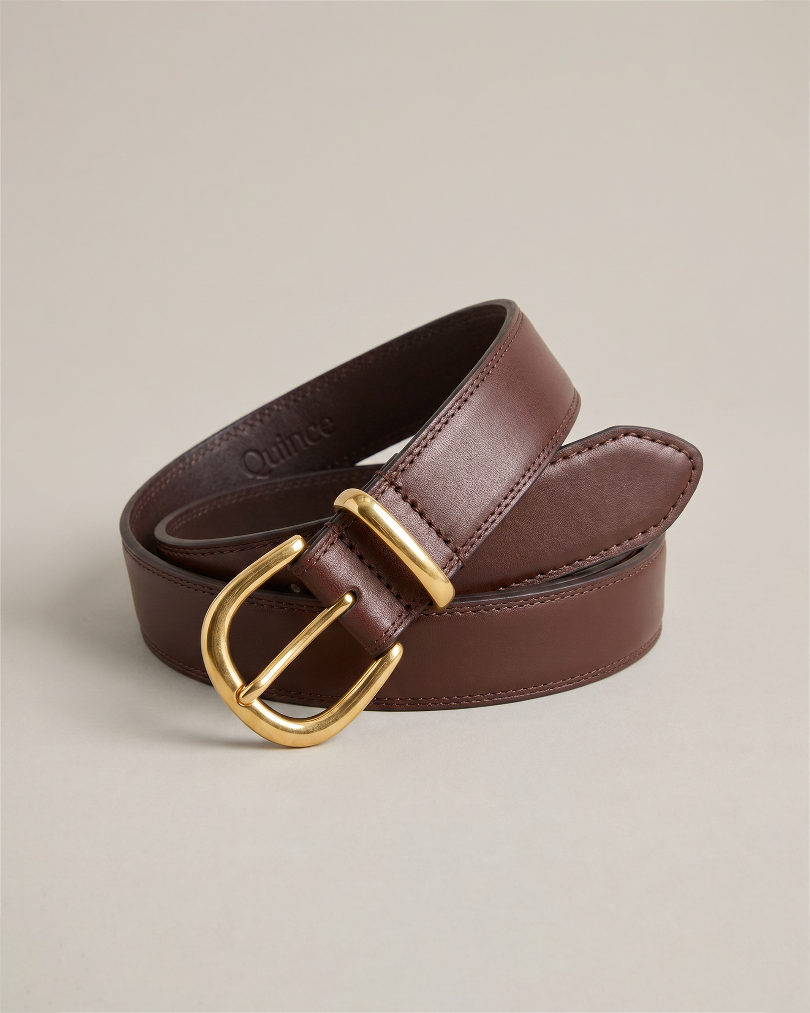 Quince | Women's Allegra European Leather Belt in Saddle, Size XL, Italian Leather | Quince