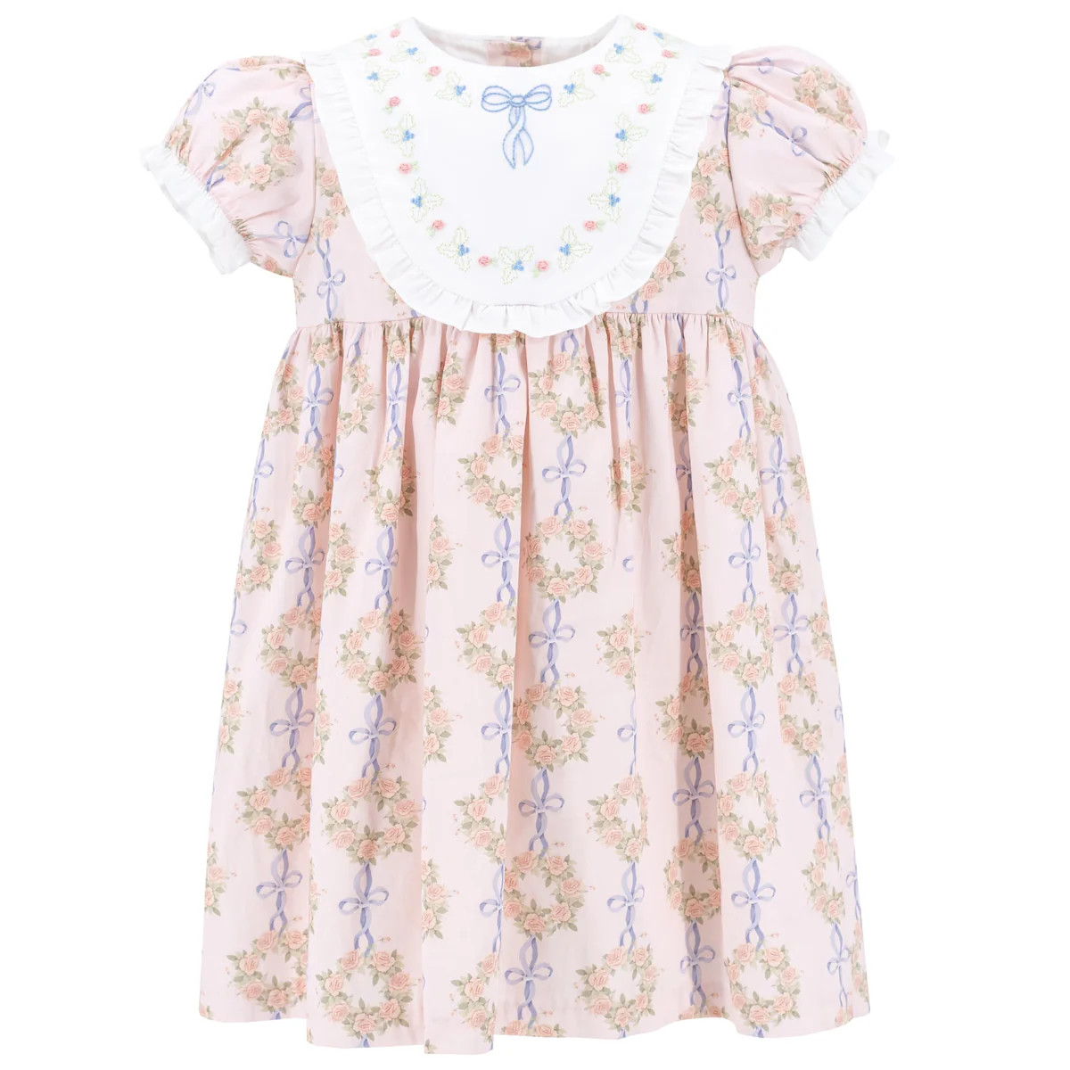 Carol Wreath Girl Dress | Dondolo