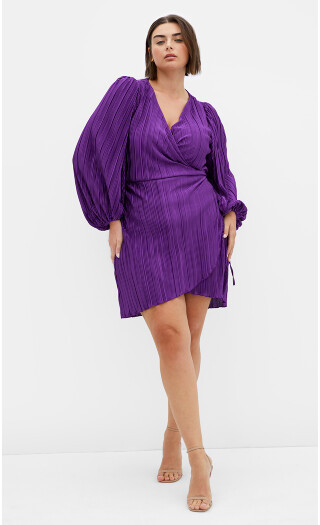 DRESS KIRA - Royal Purple - 16 / S | City Chic Online