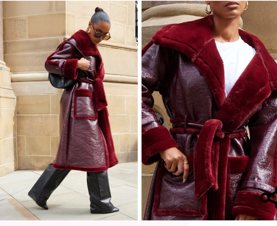 Belted leather & fur red coat from pretty little thing. Definitely a stand out piece this winter especially with the red and camel trend 

#LTKSeasonal #LTKstyletip #LTKHoliday
