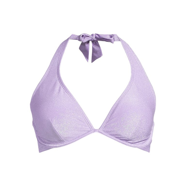 No Boundaries Underwire Lurex Halter Bikini Top Sizes S-XXL, Women’s and Women’s Plus | Walmart (US)