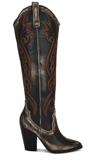 Lashes Boot in Brown Distressed | Revolve Clothing (Global)