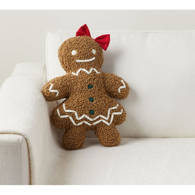 Ms. Spice Gingerbread Pillow - 12" Plush Cookie-Shaped Holiday Decor with Embroidered Icing | Chr... | Walmart (US)
